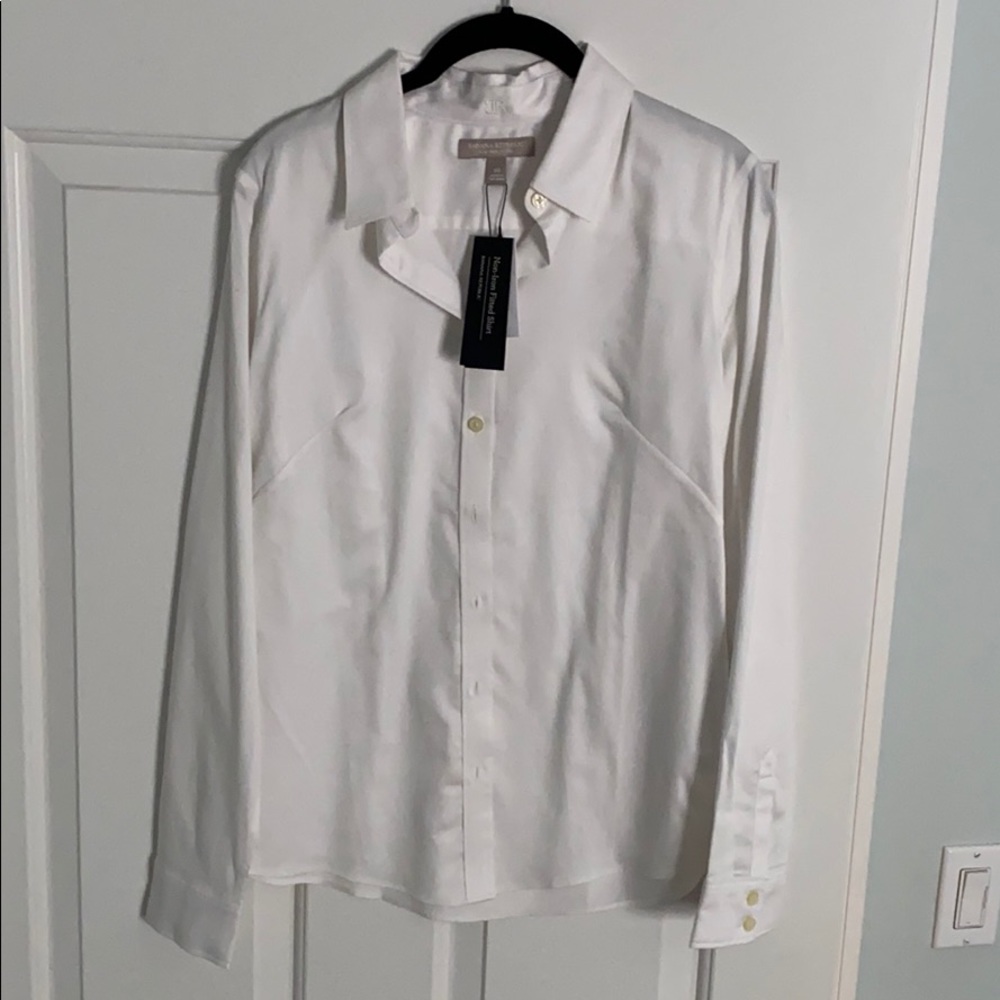 Banana White Button Down
